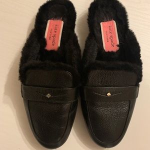 Kate Spade fur mules size 6